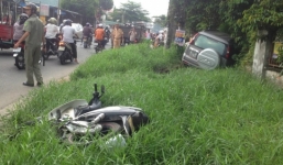 Đồng Nai: Thai phụ bị ô tô kéo lê gần chục mét trên đường